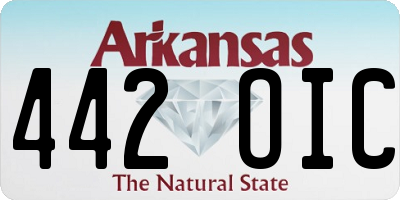 AR license plate 442OIC