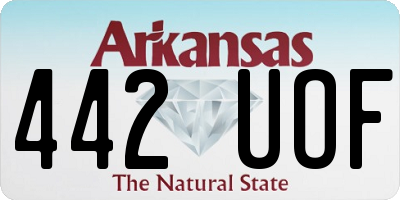 AR license plate 442UOF