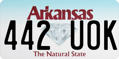AR license plate 442UOK