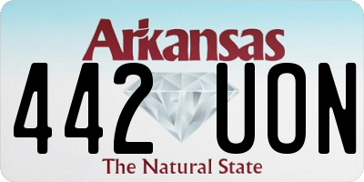 AR license plate 442UON