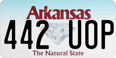 AR license plate 442UOP