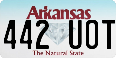 AR license plate 442UOT