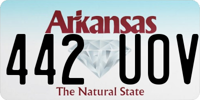AR license plate 442UOV