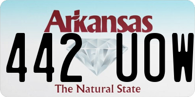 AR license plate 442UOW