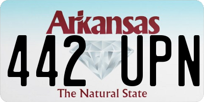 AR license plate 442UPN