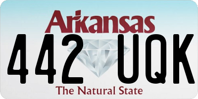 AR license plate 442UQK