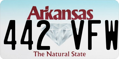 AR license plate 442VFW