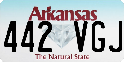AR license plate 442VGJ