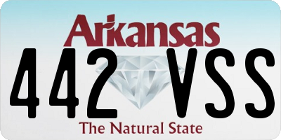AR license plate 442VSS