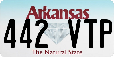 AR license plate 442VTP