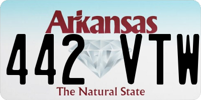 AR license plate 442VTW
