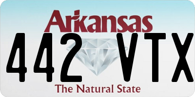 AR license plate 442VTX