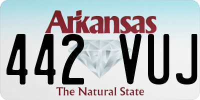 AR license plate 442VUJ