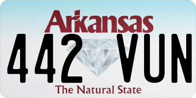 AR license plate 442VUN