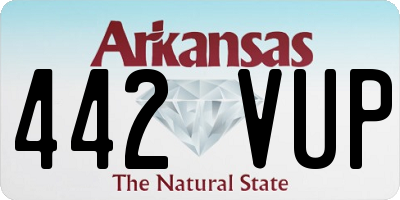 AR license plate 442VUP