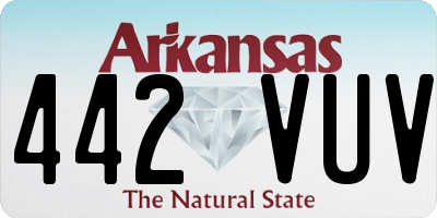 AR license plate 442VUV