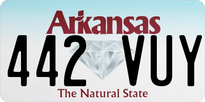 AR license plate 442VUY