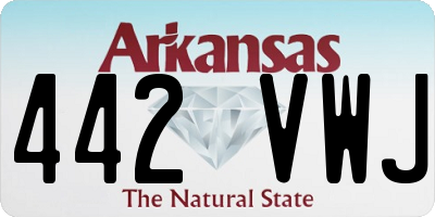 AR license plate 442VWJ
