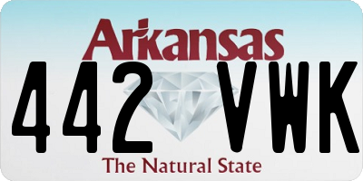 AR license plate 442VWK