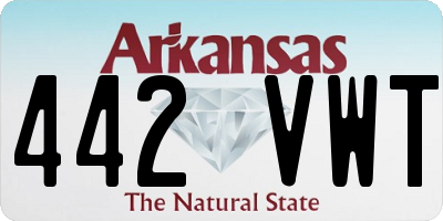 AR license plate 442VWT