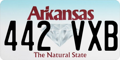 AR license plate 442VXB