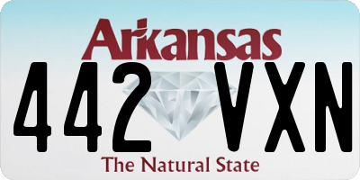 AR license plate 442VXN