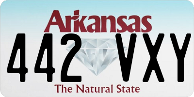 AR license plate 442VXY