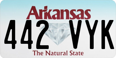 AR license plate 442VYK