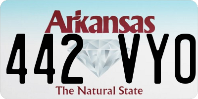 AR license plate 442VYO