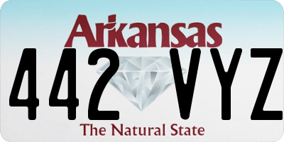 AR license plate 442VYZ