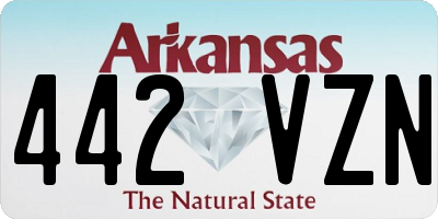 AR license plate 442VZN