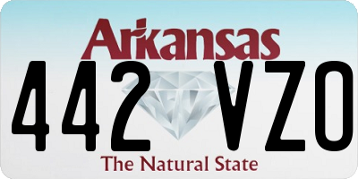 AR license plate 442VZO