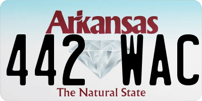 AR license plate 442WAC