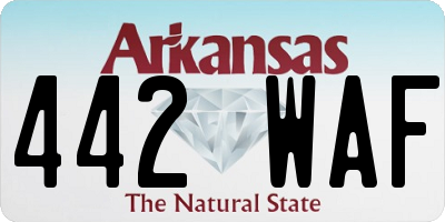AR license plate 442WAF