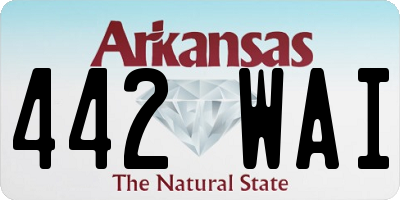 AR license plate 442WAI