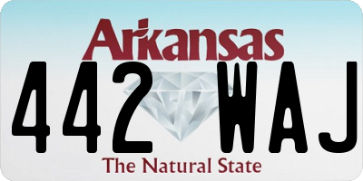 AR license plate 442WAJ