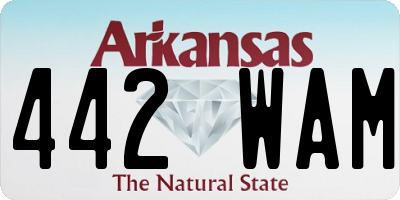 AR license plate 442WAM