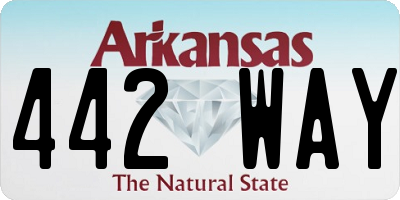 AR license plate 442WAY