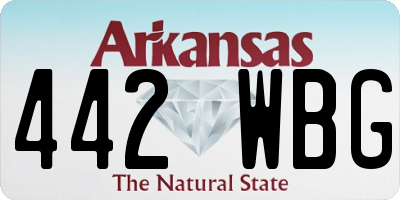 AR license plate 442WBG