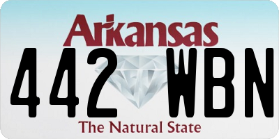 AR license plate 442WBN