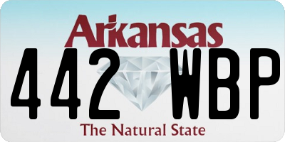 AR license plate 442WBP