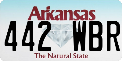 AR license plate 442WBR