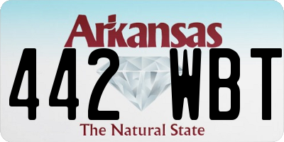 AR license plate 442WBT