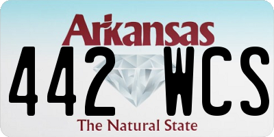 AR license plate 442WCS