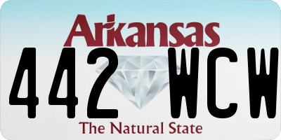 AR license plate 442WCW