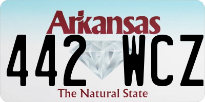 AR license plate 442WCZ