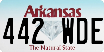 AR license plate 442WDE