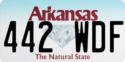 AR license plate 442WDF