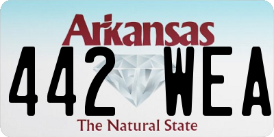 AR license plate 442WEA