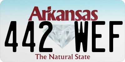 AR license plate 442WEF